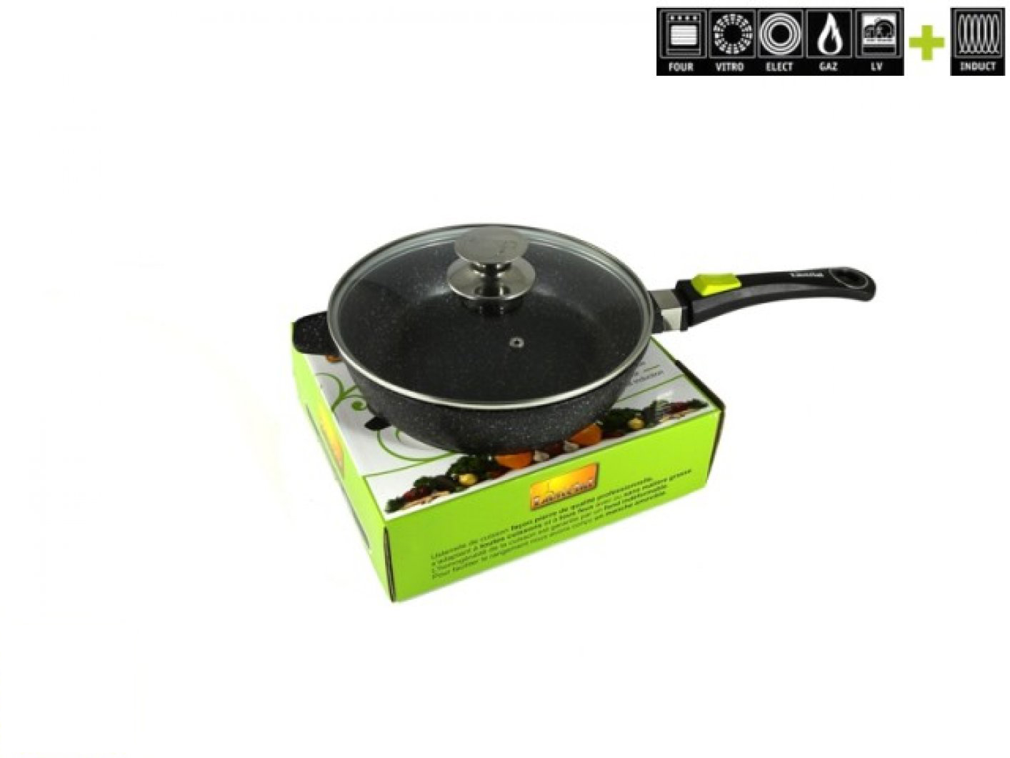 Sauteuse 24 cm avec couvercle